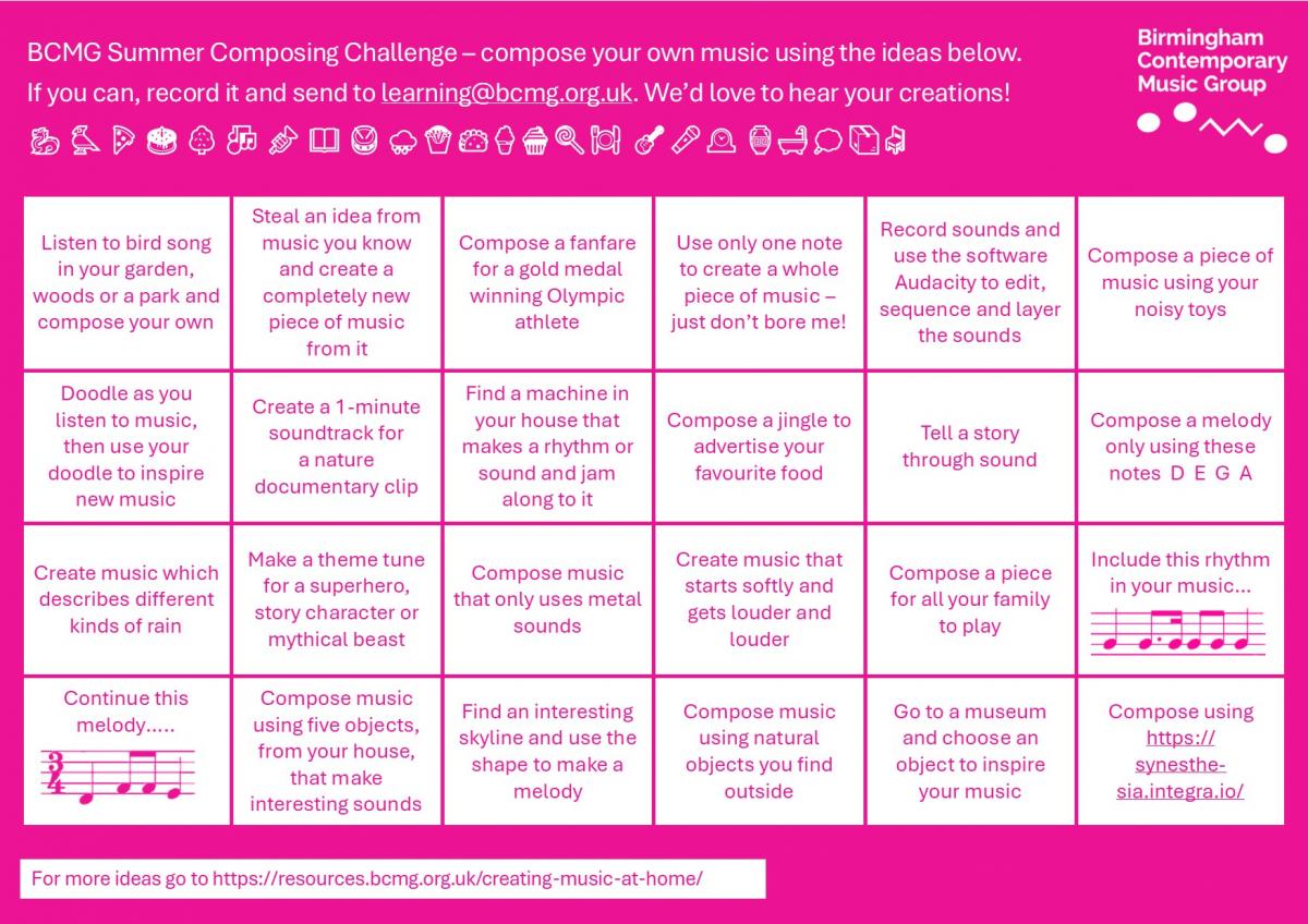 BCMG summer composing challenge 2027